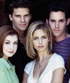 Angel, Xander, Willow and Buffy